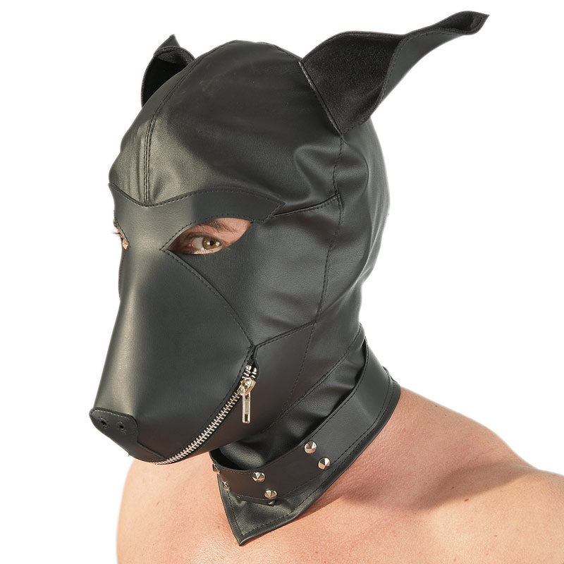 Imitation Leather Dog Mask Clothes > Leather Both, Faux Leather, Leather, NEWLY-IMPORTED - So Luxe Lingerie