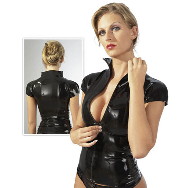 The Latex Zip Shirt Clothes > Latex > Female Female, Latex, NEWLY-IMPORTED - So Luxe Lingerie