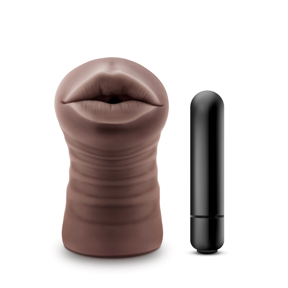 Hot Chocolate Heather Mouth Vibrating Masturbator Sex Toys > Sex Toys For Men > Vibrating Vaginas 5.25 Inches, Male, NEWLY-IMPORTED, Realistic Feel, Vibrating Vaginas - So Luxe Lingerie