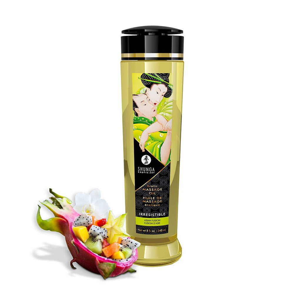 Shunga Massage Oil Irresistible Asian Fusion 240ml > Relaxation Zone > Bath and Massage Bath and Massage, Both, NEWLY-IMPORTED - So Luxe Lingerie