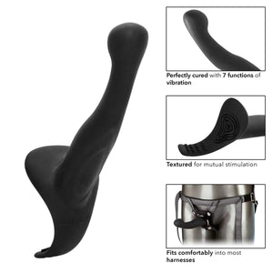 The Royal Vibrating Set Crotchless Strap On Plus Vibrating Probe > Realistic Dildos and Vibes > Strap on Dildo 7 Inches, Both, NEWLY-IMPORTED, Silicone, Strap on Dildo - So Luxe Lingerie