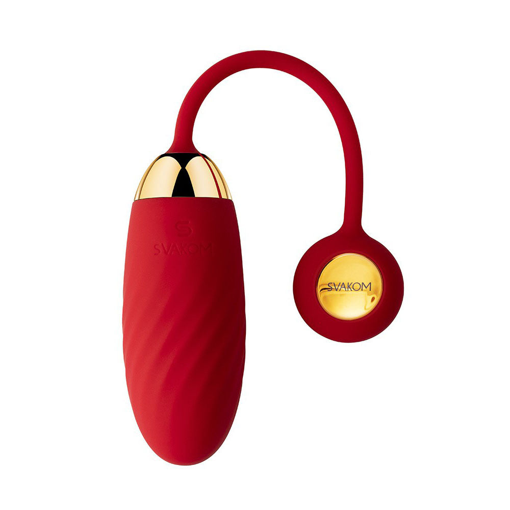 Svakom Ella Neo Red Interactive Vibrating Bullet > Sex Toys For Ladies > Vibrating Eggs 8.5 Inches, Female, NEWLY-IMPORTED, Silicone, Vibrating Eggs - So Luxe Lingerie