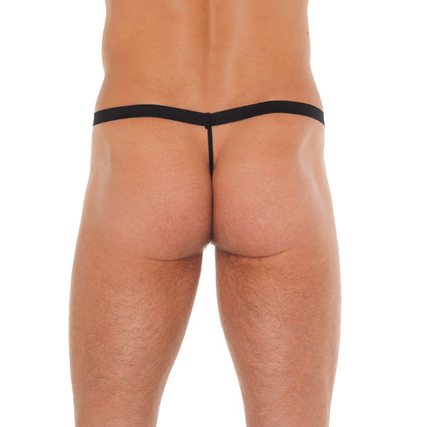 Mens Black Rat Animal Pouch GString Clothes > Sexy Briefs > Male Male, NEWLY-IMPORTED, Polyamide - So Luxe Lingerie