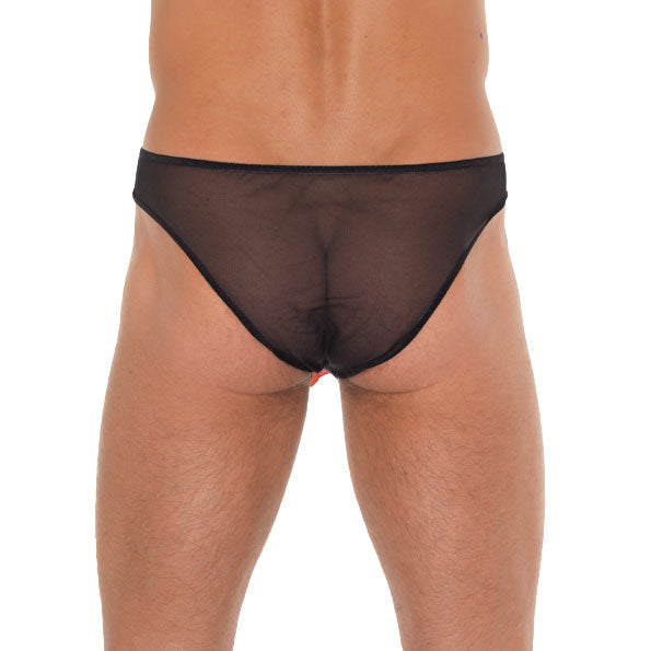 Mens Black Animal Pouch Clothes > Sexy Briefs > Male Male, NEWLY-IMPORTED, Polyamide - So Luxe Lingerie
