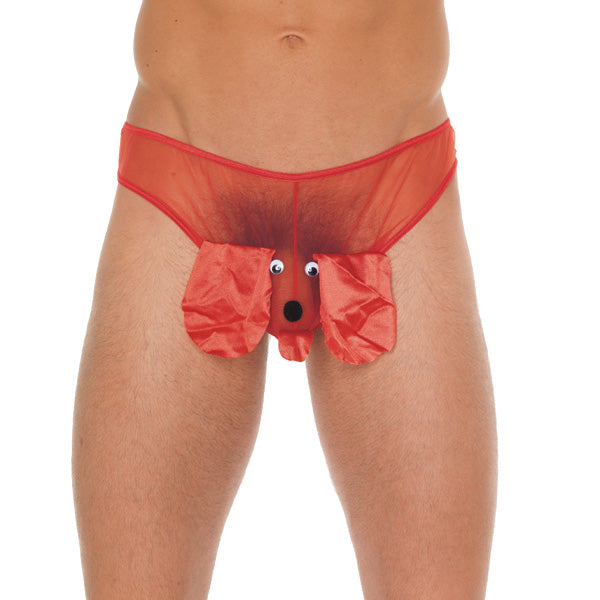 Mens Red Animal Pouch Clothes > Sexy Briefs > Male Male, NEWLY-IMPORTED, Polyamide - So Luxe Lingerie
