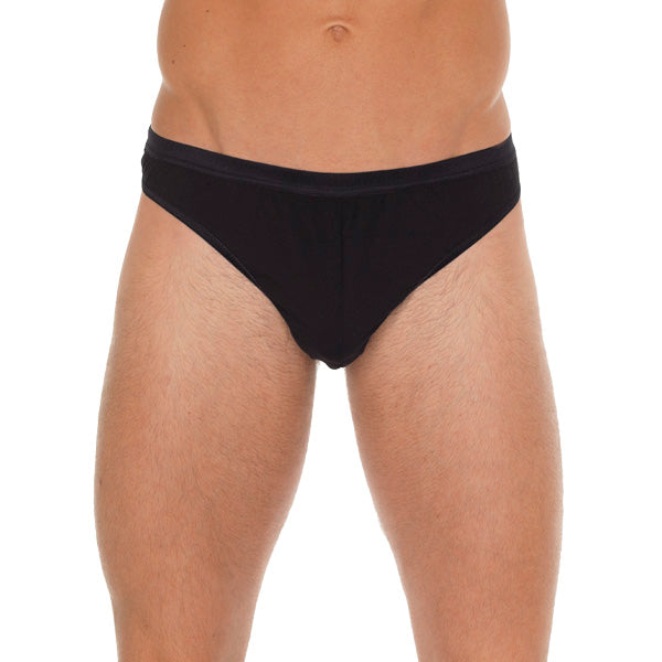 Mens Black Cotton GString Clothes > Sexy Briefs > Male Cotton, Male, NEWLY-IMPORTED - So Luxe Lingerie