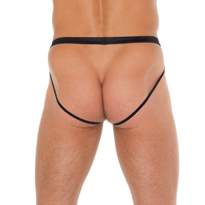 Mens Black Pouch With Jockstraps Clothes > Sexy Briefs > Male Male, NEWLY-IMPORTED, Polyamide - So Luxe Lingerie