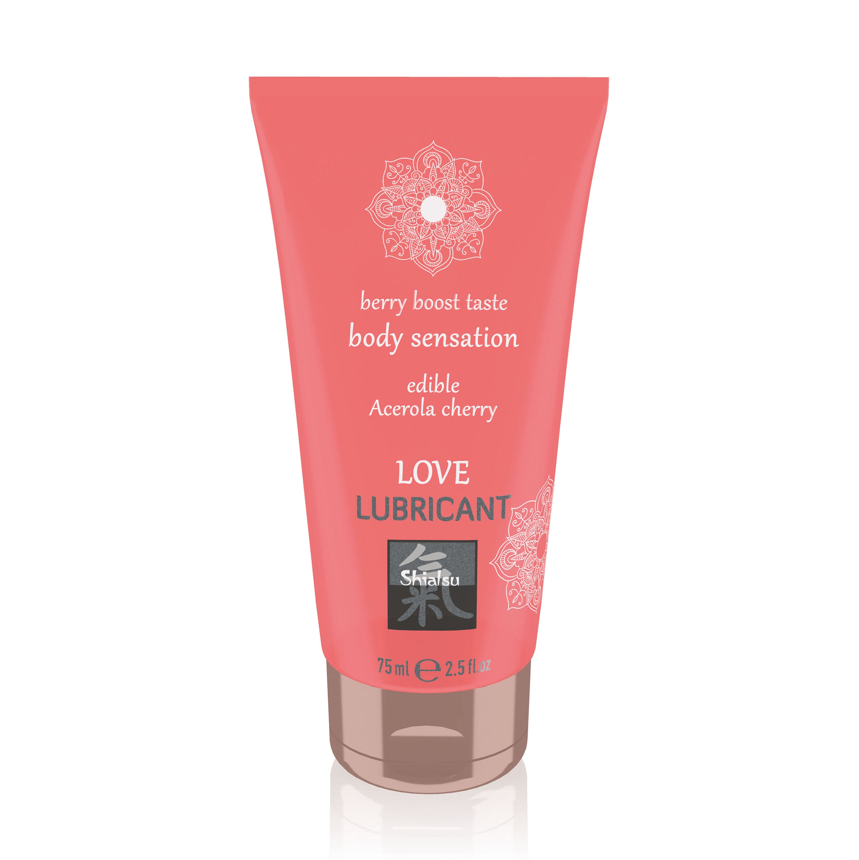 Shiatsu Love Lubricant Edible Acerola Cherry 75ml > Relaxation Zone > Flavoured Lubricants and Oils 75ml, Both, Flavoured Lubricants and Oils, NEWLY-IMPORTED - So Luxe Lingerie