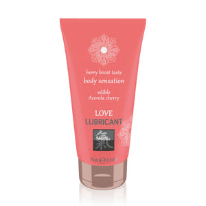 Shiatsu Love Lubricant Edible Acerola Cherry 75ml > Relaxation Zone > Flavoured Lubricants and Oils 75ml, Both, Flavoured Lubricants and Oils, NEWLY-IMPORTED - So Luxe Lingerie