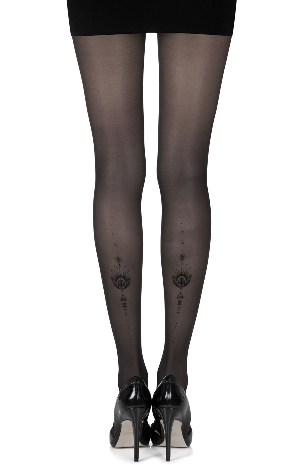 Zohara “Jewel In The Night”  Sheer Print Tights  Hosiery, NEWLY-IMPORTED, Tights, Zohara - So Luxe Lingerie