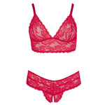 Load image into Gallery viewer, Cottelli Plus Size Red Lace Bra And Briefs &gt; Clothes &gt; Plus Size Lingerie Female, NEWLY-IMPORTED, Plus Size Lingerie, Polyamide - So Luxe Lingerie

