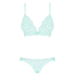 Delicanta Set Mint Bra And Panties > Clothes > Bra Sets Bra Sets, Female, NEWLY-IMPORTED, Polyamide - So Luxe Lingerie