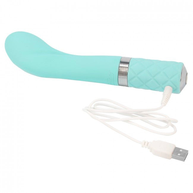 Pillow Talk Sassy GSpot Rechargeable Vibrator Teal Sex Toys > Sex Toys For Ladies > G-Spot Vibrators 7.5 Inches, Female, G-Spot Vibrators, NEWLY-IMPORTED, Silicone - So Luxe Lingerie