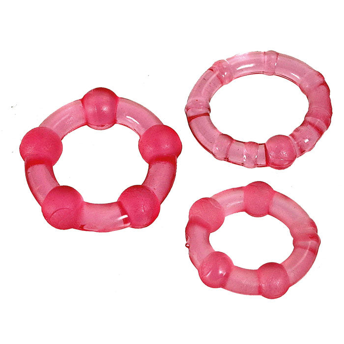 Stay Hard Cock Ring Set > Sex Toys For Men > Love Rings Love Rings, NEWLY-IMPORTED, Skin Safe Rubber - So Luxe Lingerie