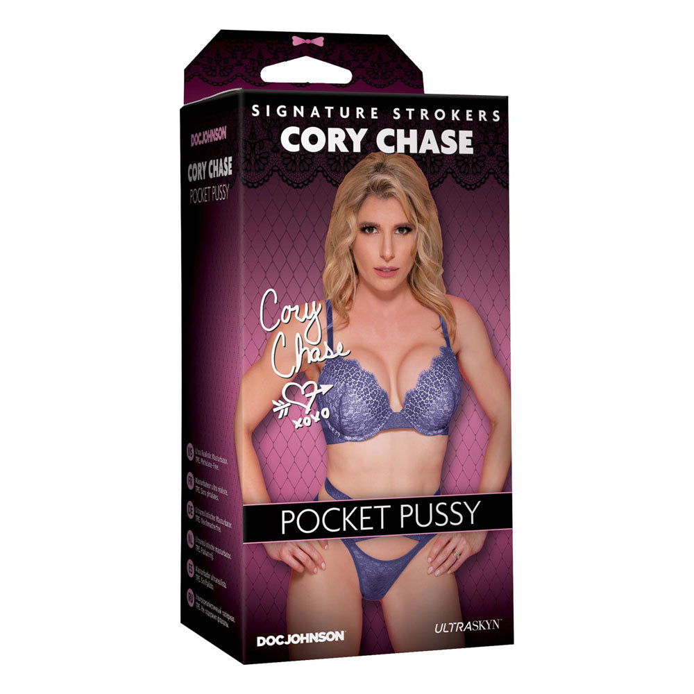 Signature Strokers Cory Chase Pocket Pussy > Sex Toys For Men > Masturbators 5.75 Inches, Male, Masturbators, NEWLY-IMPORTED, Realistic Feel - So Luxe Lingerie