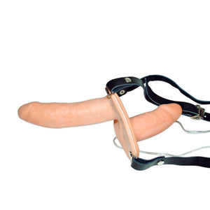 Vibrating Flesh Strap On Duo Vibrating Dongs Sex Toys > Realistic Dildos and Vibes > Strap on Dildo 4 and 6 Inches, Female, Latex, NEWLY-IMPORTED, Strap on Dildo - So Luxe Lingerie