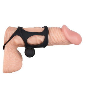 Black Velvet Soft Touch Small Penis Sleeve And Vibe > Sex Toys For Men > Penis Sleeves 2, Male, NEWLY-IMPORTED, Penis Sleeves, Silicone - So Luxe Lingerie