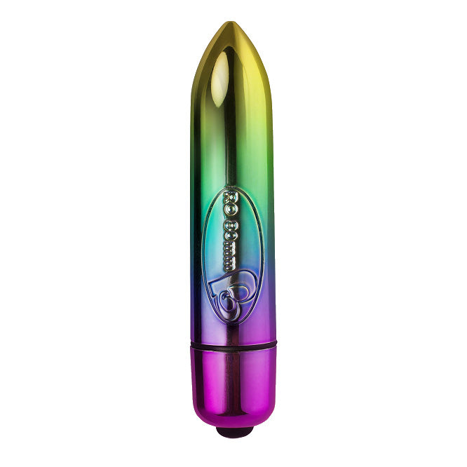 RO80mm Rainbow Bullet Vibrator Branded Toys > Rocks Off 3.25 inches, Both, NEWLY-IMPORTED, Plastic, Rocks Off - So Luxe Lingerie