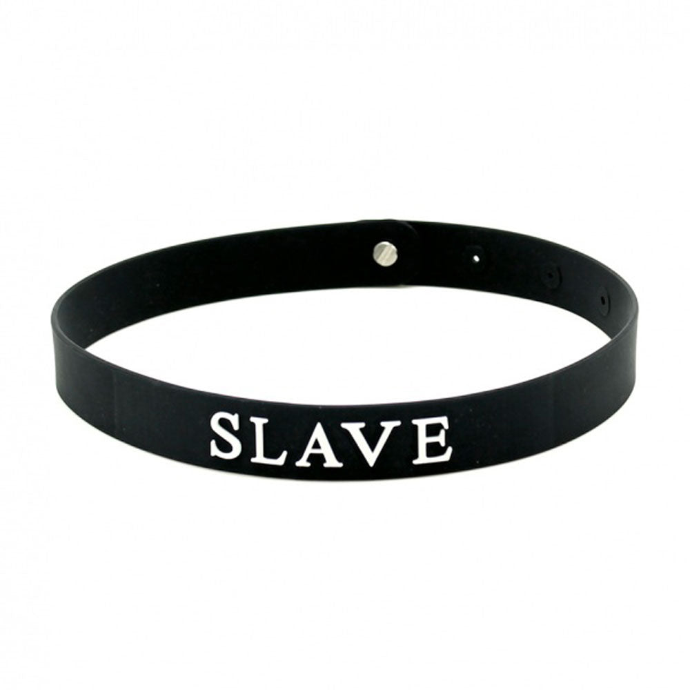 Black Silicone Slave Collar Bondage Gear > Collars 18 Inches, Both, Collars, NEWLY-IMPORTED - So Luxe Lingerie