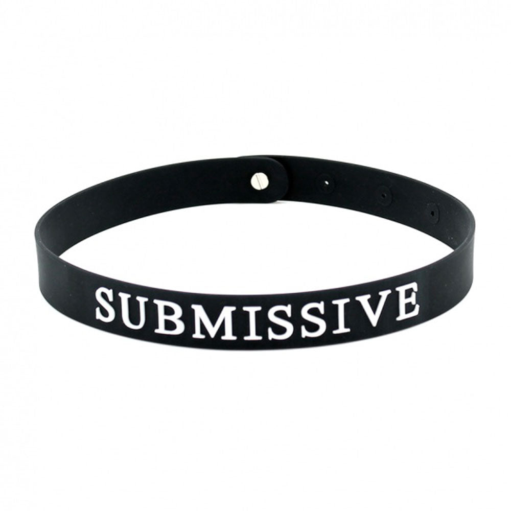 Black Silicone Submissive Collar Bondage Gear > Collars 18 Inches, Both, Collars, NEWLY-IMPORTED - So Luxe Lingerie