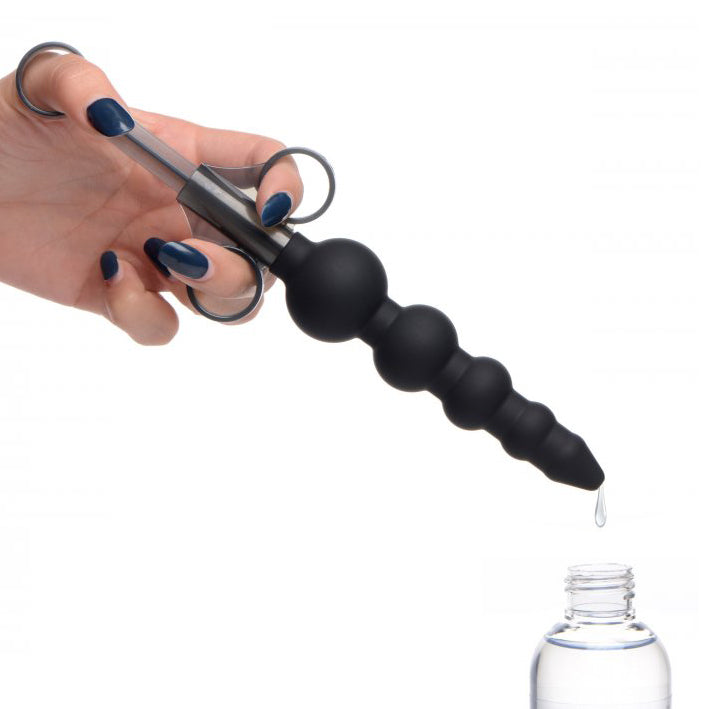 Master Series Silicone Graduated Beads Lube Launcher Relaxation Zone > Personal Hygiene 7.5 Inches, Both, NEWLY-IMPORTED, Personal Hygiene, Silicone - So Luxe Lingerie