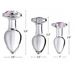 Load image into Gallery viewer, Pink Gem Glass Anal Plug Set &gt; Anal Range &gt; Butt Plugs Both, Butt Plugs, Glass, NEWLY-IMPORTED, See description - So Luxe Lingerie
