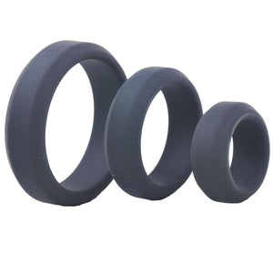 Triple Black Silicone Cock Rings > Sex Toys For Men > Love Ring Vibrators Love Ring Vibrators, Male, NEWLY-IMPORTED, Silicone - So Luxe Lingerie