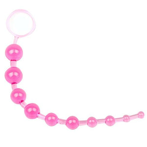 Pink Chain Of 10 Anal Beads > Anal Range > Anal Beads 11.75 Inches, Anal Beads, Both, Jelly, NEWLY-IMPORTED - So Luxe Lingerie