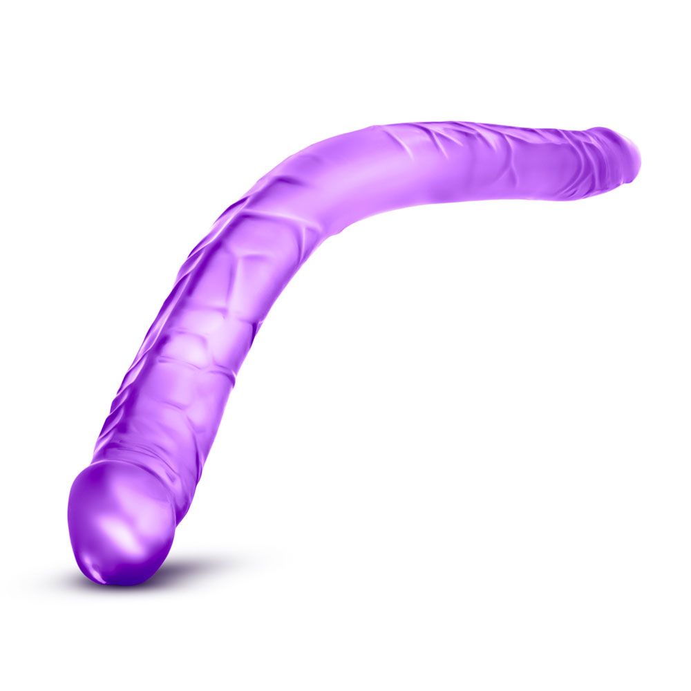 B Yours 16 Inch Purple Double Dildo > Realistic Dildos and Vibes > Double Dildos 16 Inches, Both, Double Dildos, NEWLY-IMPORTED, PVC - So Luxe Lingerie