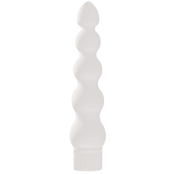 White Nights 7 Inch Ribbed Anal Vibrator Anal Range > Anal Probes 7 Inches, Anal Probes, Both, NEWLY-IMPORTED, Smooth Coated Plastic - So Luxe Lingerie