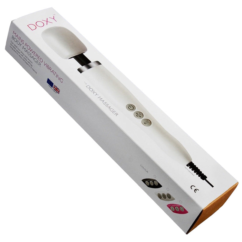 Doxy Wand Massager White Sex Toys > Sex Toys For Ladies > Wand Massagers and Attachments 13.5 Inches, Both, NEWLY-IMPORTED, PVC, Wand Massagers and Attachments - So Luxe Lingerie