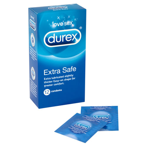 Durex Extra Safe 12 Pack Condoms Condoms > Safe and Strong Latex, Male, NEWLY-IMPORTED, Safe and Strong - So Luxe Lingerie