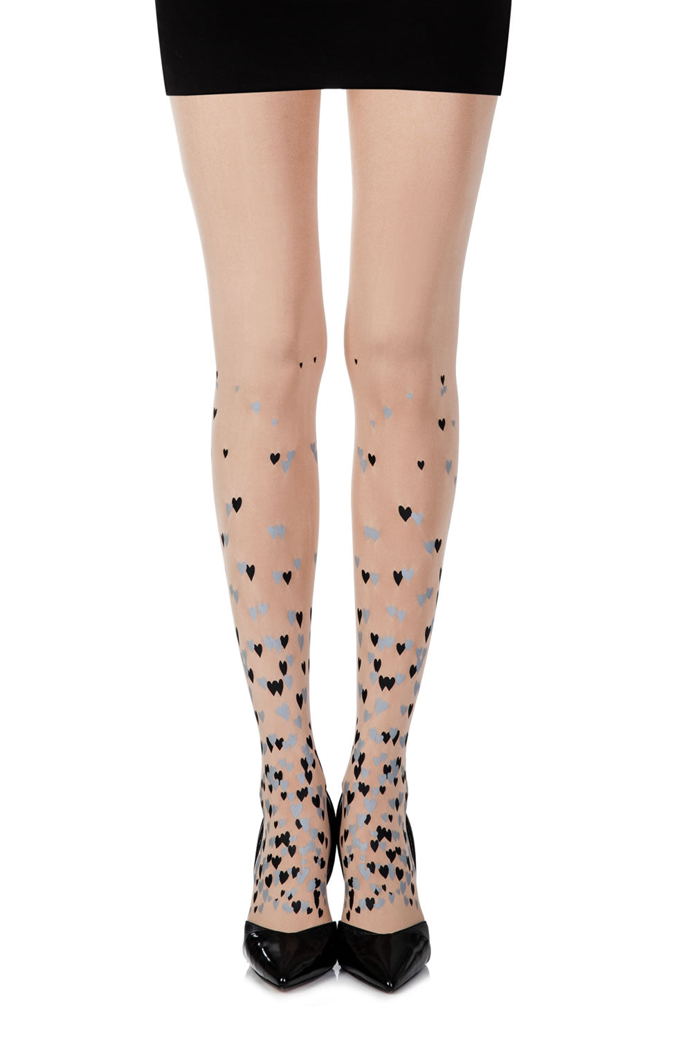 Zohara “Queen Of Hearts” Powder Print Tights  Hosiery, NEWLY-IMPORTED, Tights, Zohara - So Luxe Lingerie