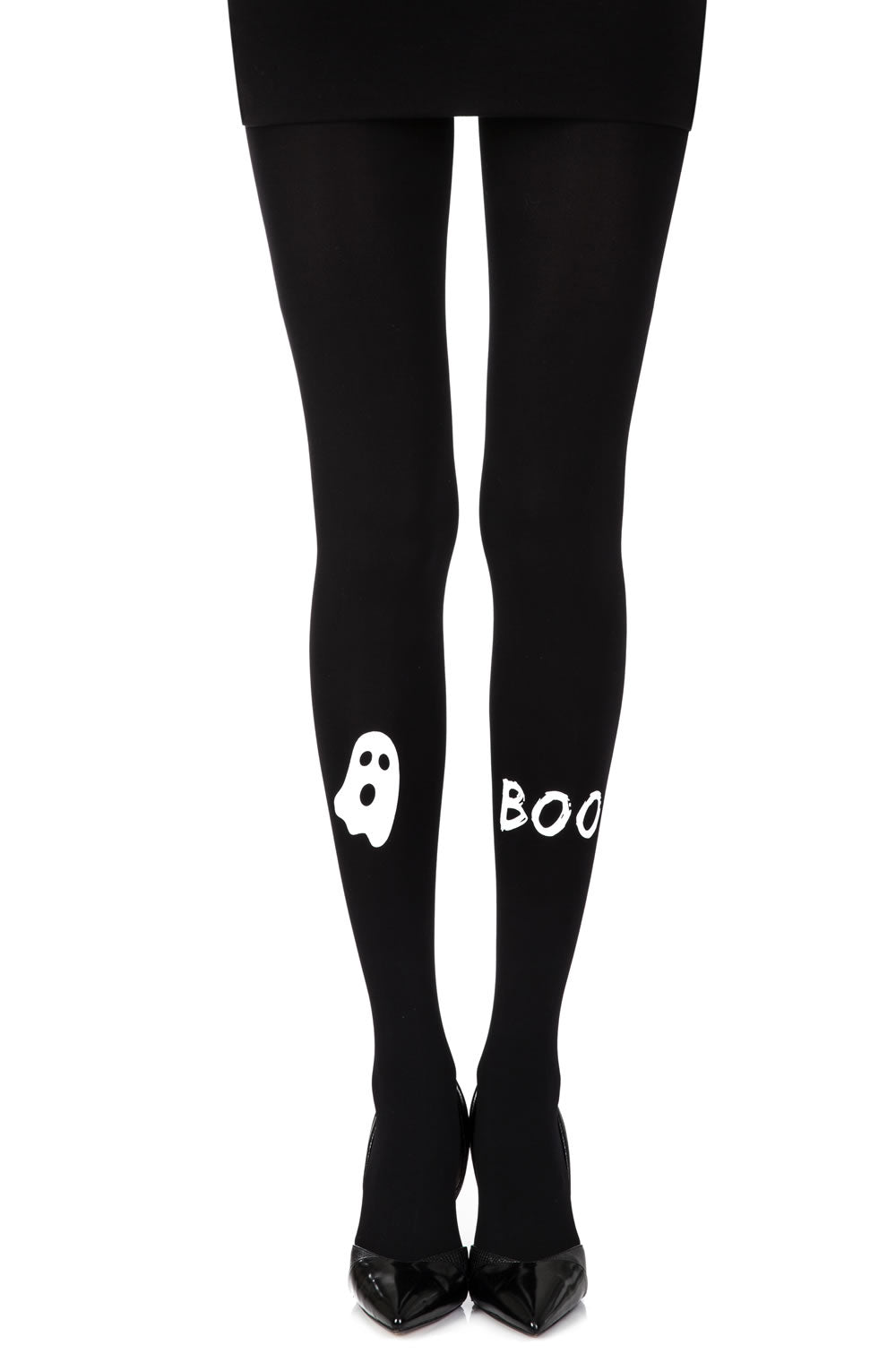 Zohara “Peek A Boo” Black Print Tights  Hosiery, NEWLY-IMPORTED, Tights, Zohara - So Luxe Lingerie