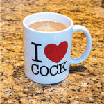 Load image into Gallery viewer, White I Love Cock Mug Novelties Both, NEWLY-IMPORTED, Novelties - So Luxe Lingerie
