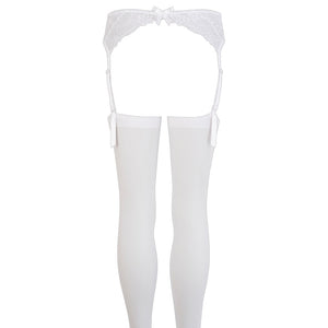 Suspender Set White > Clothes > Stockings Female, NEWLY-IMPORTED, Polyamide, Stockings - So Luxe Lingerie