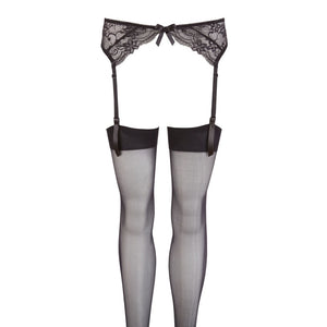 Suspender Set Black > Clothes > Stockings Female, NEWLY-IMPORTED, Polyamide, Stockings - So Luxe Lingerie