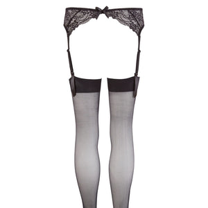 Suspender Set Black > Clothes > Stockings Female, NEWLY-IMPORTED, Polyamide, Stockings - So Luxe Lingerie