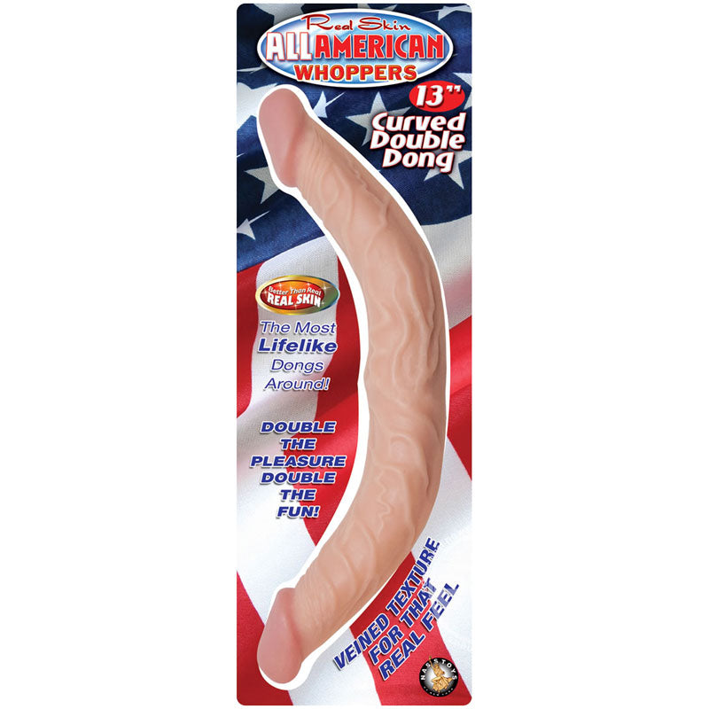 All American Whopper Curved Double Dong Sex Toys > Realistic Dildos and Vibes > Double Dildos 13 Inches, Double Dildos, Female, NEWLY-IMPORTED, PVC - So Luxe Lingerie
