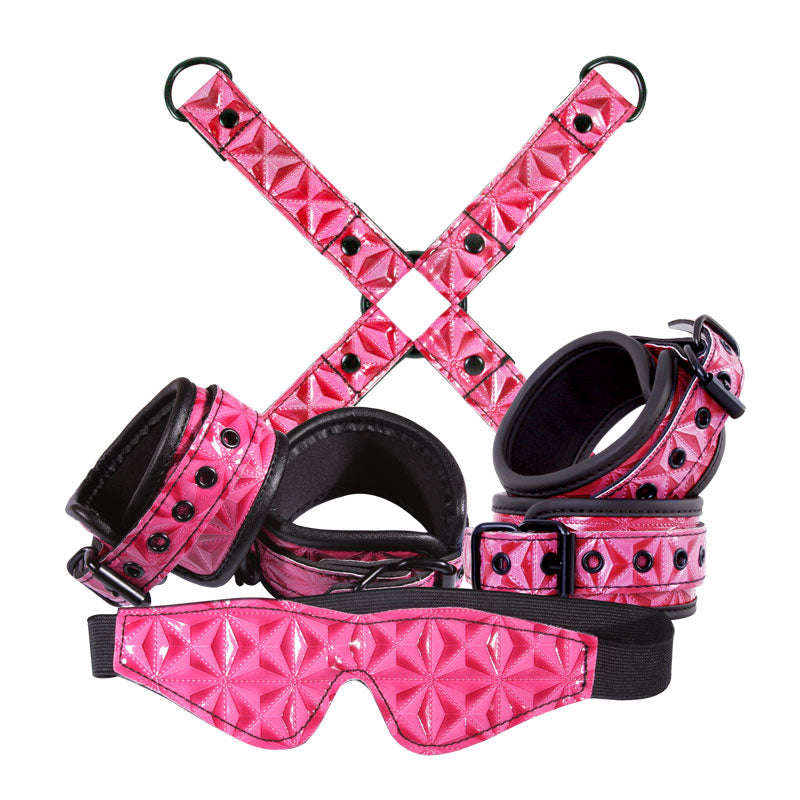 Sinful Bondage Kit Pink Bondage Gear > Restraints Both, Leather, NEWLY-IMPORTED, Restraints - So Luxe Lingerie
