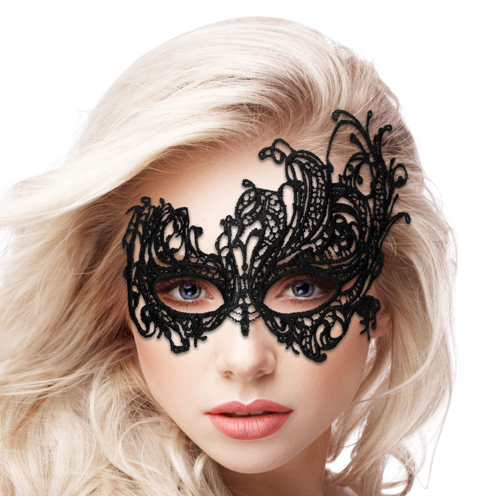 Ouch Royal Black Lace Mask Bondage Gear > Masks Female, Masks, NEWLY-IMPORTED, Polyester - So Luxe Lingerie
