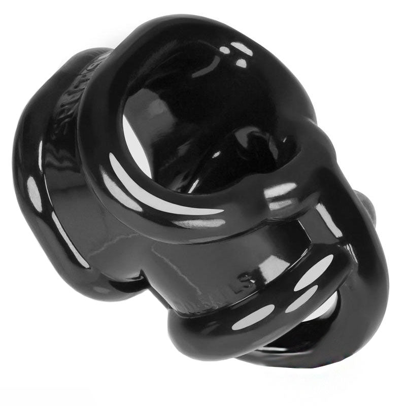 Oxballs Ballsling With Ballsplitter Cockring Black Sex Toys > Sex Toys For Men > Love Rings Love Rings, Male, NEWLY-IMPORTED, Skin Safe Rubber - So Luxe Lingerie