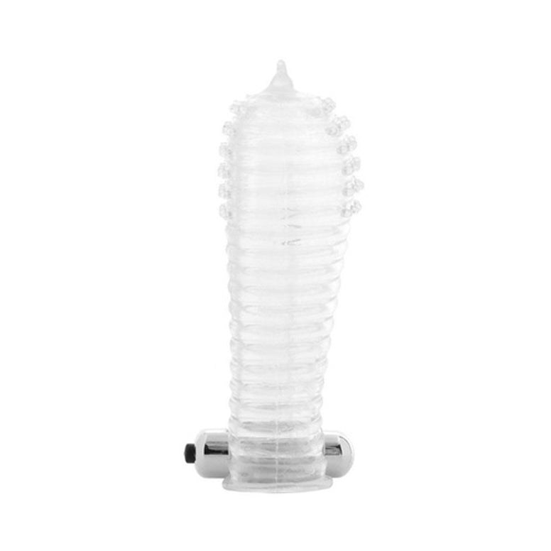 Classix Textured Sleeve and Bullet Clear Sex Toys > Sex Toys For Men > Penis Sleeves 5.5 Inches, Both, NEWLY-IMPORTED, Penis Sleeves, Plastic - So Luxe Lingerie