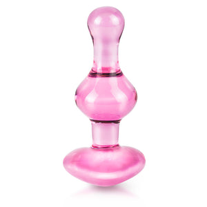 Icicles No.75 Pink Heart Glass Butt Plug Anal Range > Tail Butt Plugs 3.8 Inches, Both, Glass, NEWLY-IMPORTED, Tail Butt Plugs - So Luxe Lingerie