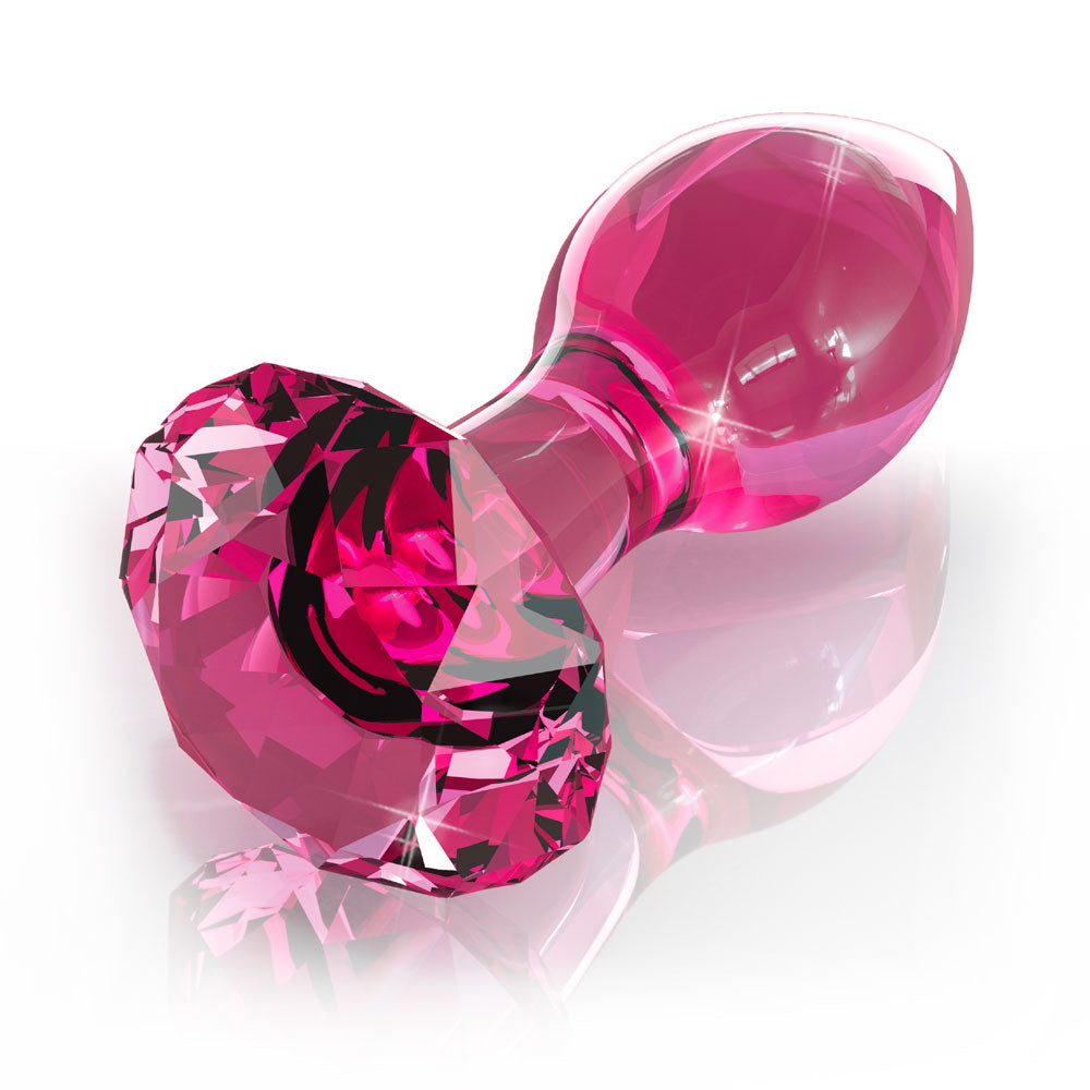 Icicles No.79 Pink Crystal Glass Butt Plug Anal Range > Tail Butt Plugs 3.5 Inches, Both, Glass, NEWLY-IMPORTED, Tail Butt Plugs - So Luxe Lingerie