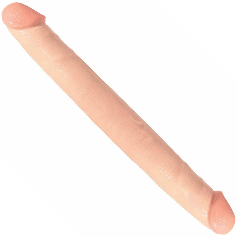 Basix 12 Inch Double Dong Flesh Sex Toys > Realistic Dildos and Vibes > Double Dildos 12 Inches, Both, Double Dildos, NEWLY-IMPORTED, Skin Safe Rubber - So Luxe Lingerie