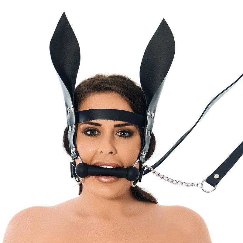 Horsebit Mouth Gag With Reins And Ears Bondage Gear > Gags and Bits Both, Gags and Bits, NEWLY-IMPORTED - So Luxe Lingerie