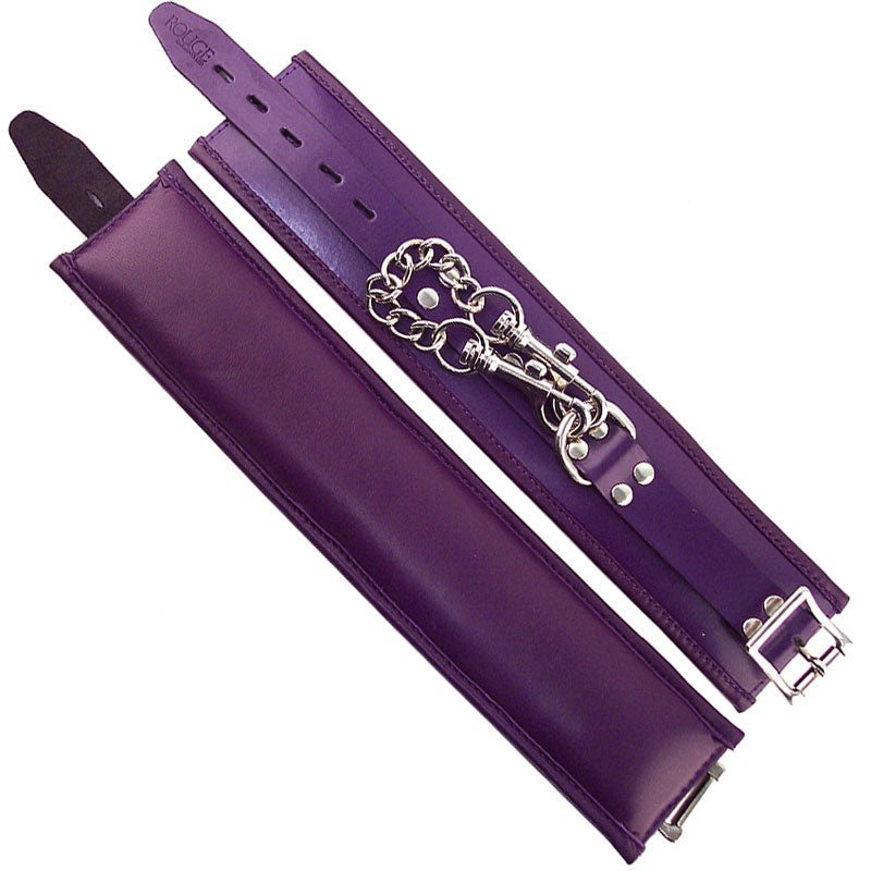 Rouge Garments Wrist Cuffs Padded Purple Bondage Gear > Restraints 11 Inches, Both, Leather, NEWLY-IMPORTED, Restraints - So Luxe Lingerie