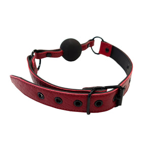 Rouge Garments Leather Croc Print Ball Gag Bondage Gear > Gags and Bits Both, Gags and Bits, NEWLY-IMPORTED - So Luxe Lingerie