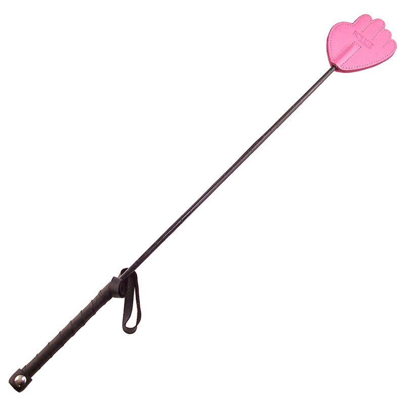 Rouge Garments Hand Riding Crop Pink Bondage Gear > Whips 23.5 Inches, Both, Leather, NEWLY-IMPORTED, Whips - So Luxe Lingerie